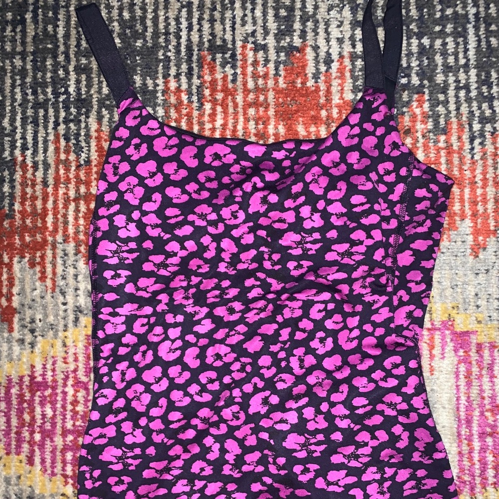 Lululemon built in bra yoga top cheetah